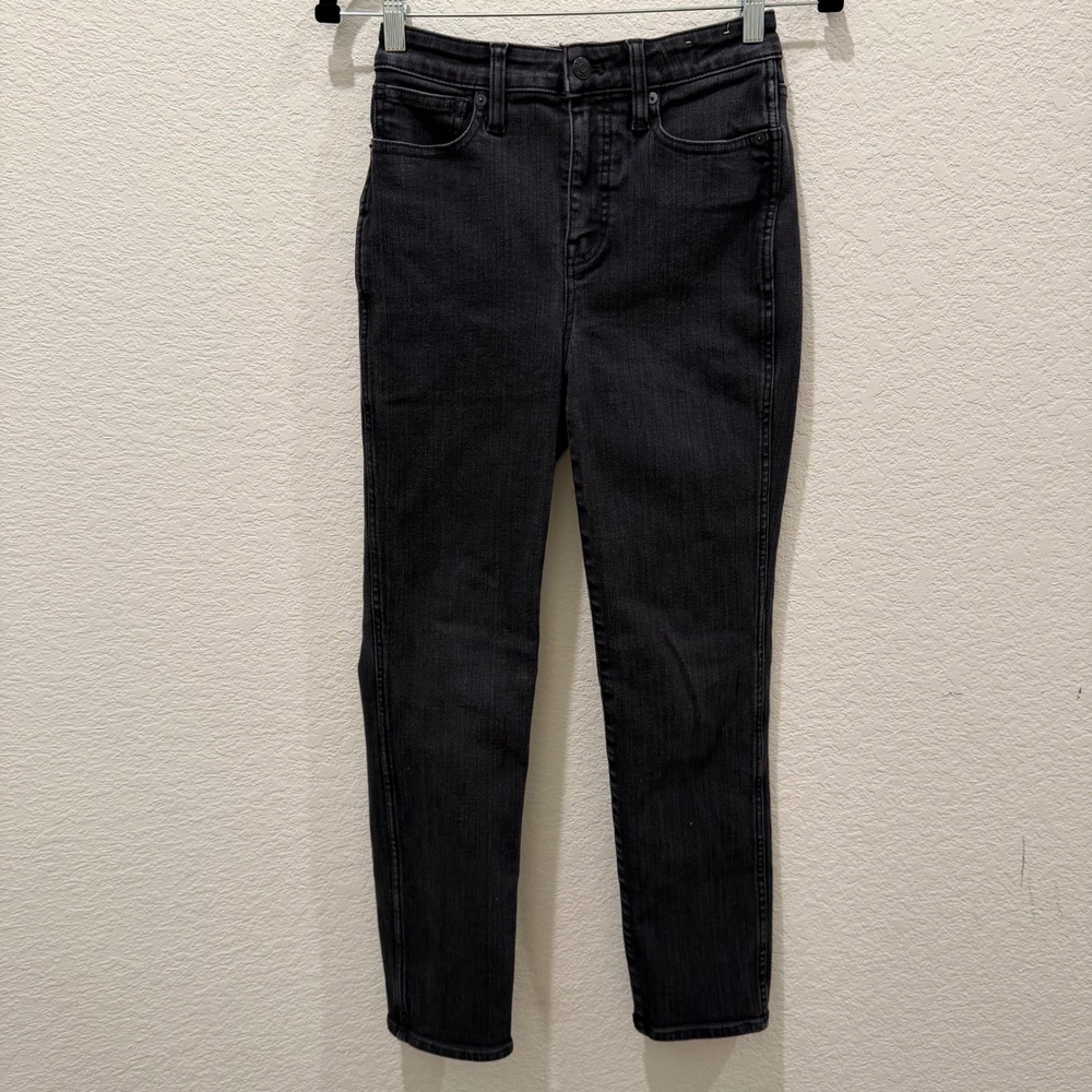 Madewell Curvy Stovepipe Jeans High Rise Faded Black Size 26